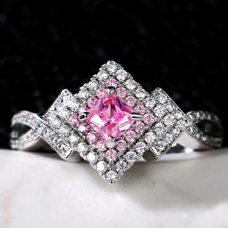 Choubery Blush Pink Cubic Zircon Ring