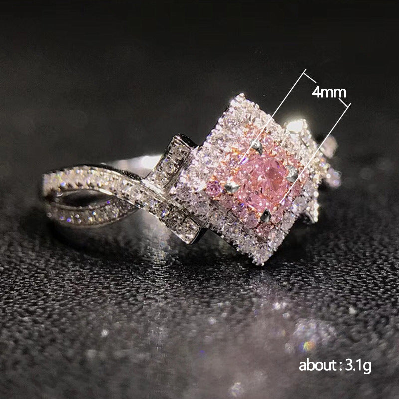Choubery Blush Pink Cubic Zircon Ring
