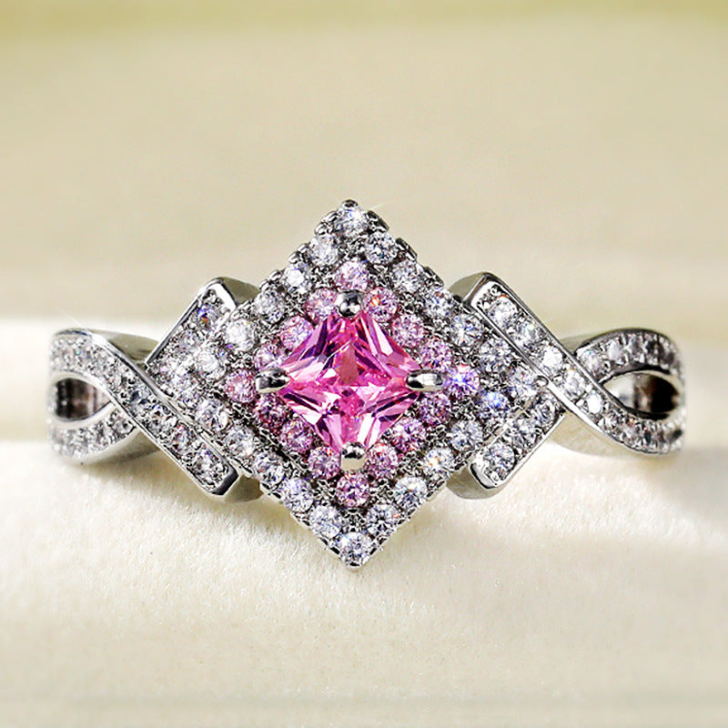 Choubery Blush Pink Cubic Zircon Ring