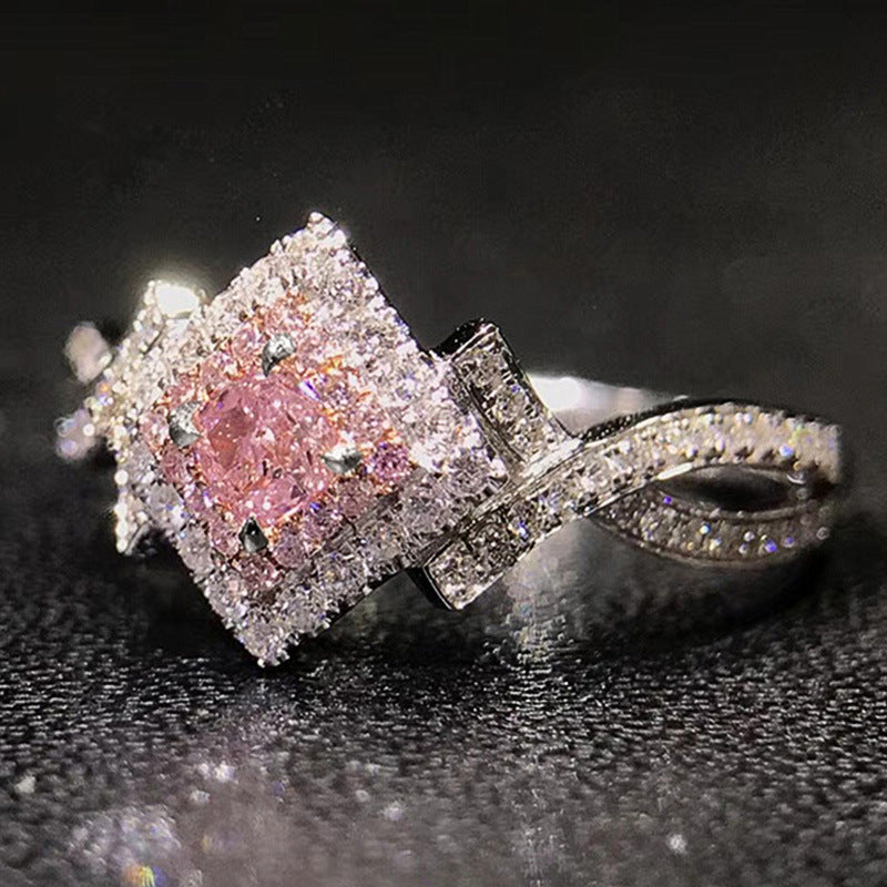 Choubery Blush Pink Cubic Zircon Ring