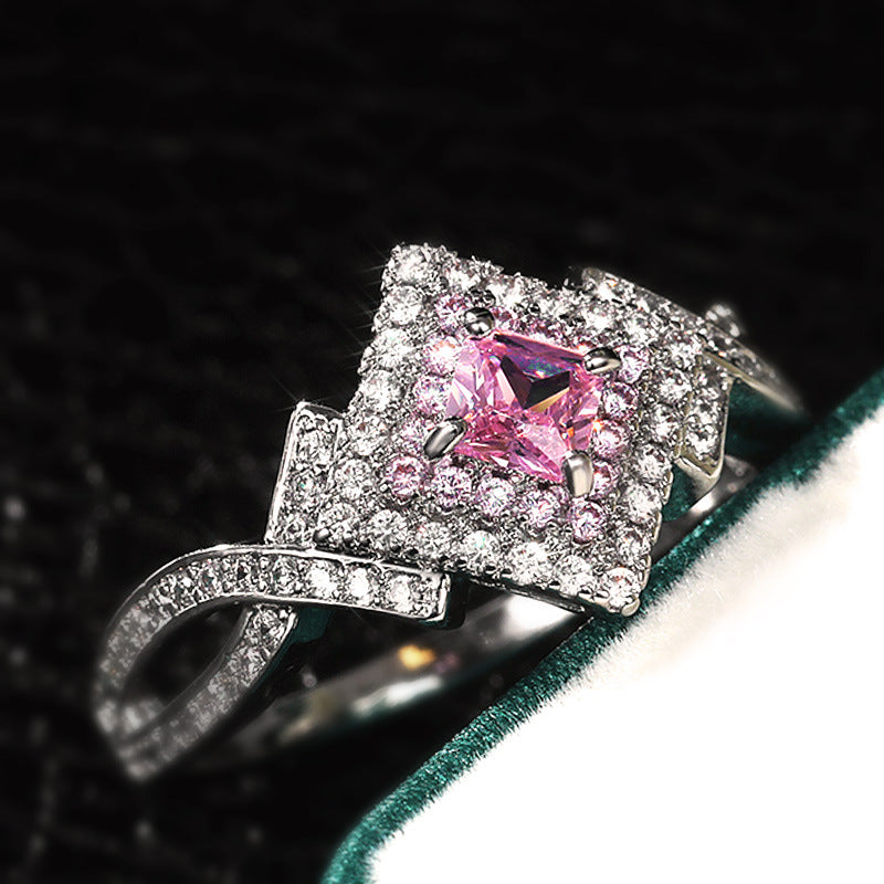 Choubery Blush Pink Cubic Zircon Ring