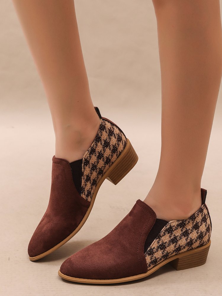 Choubery Casual Class Checkered Ankle Boots