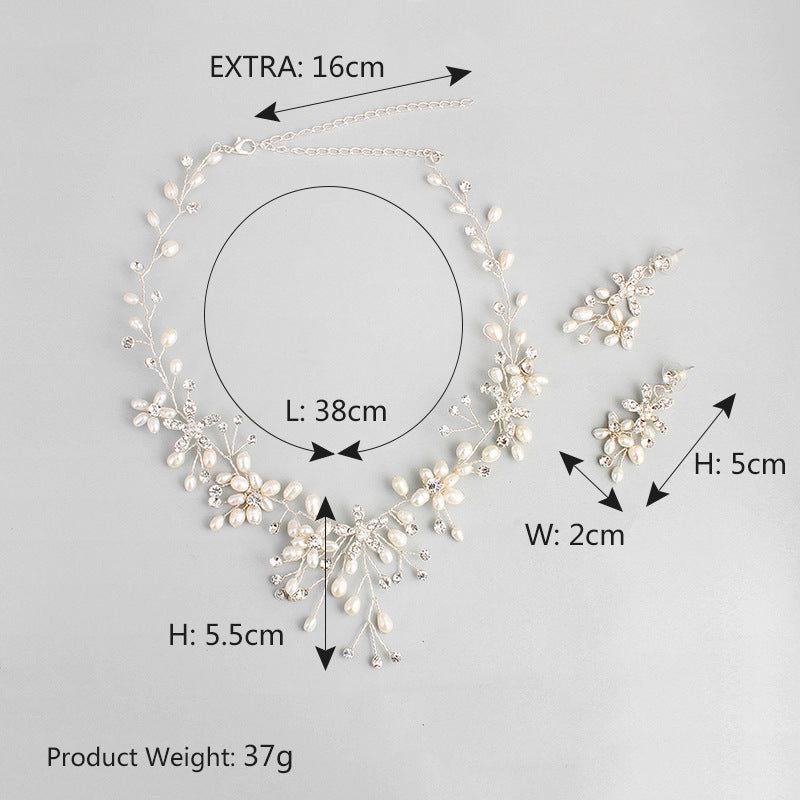 Choubery Ocean Beauty Pearl Necklace And Earrings Set
