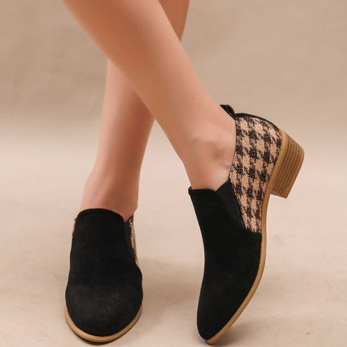 Choubery Casual Class Checkered Ankle Boots