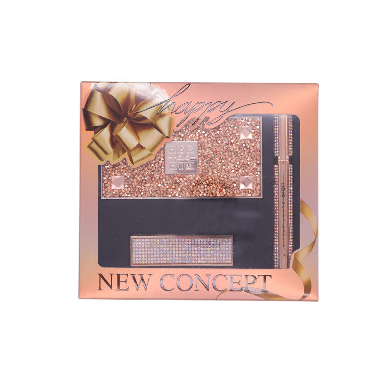 Choubery Champagne 3-Piece Cosmetic Set (compact+Lipstick+Eyeliner)