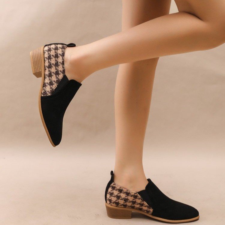 Choubery Casual Class Checkered Ankle Boots