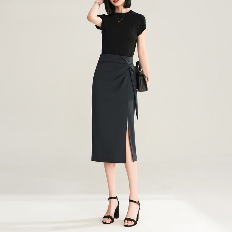 Choubery Casual Glam Mid-Length Elegant Sheath Skirt