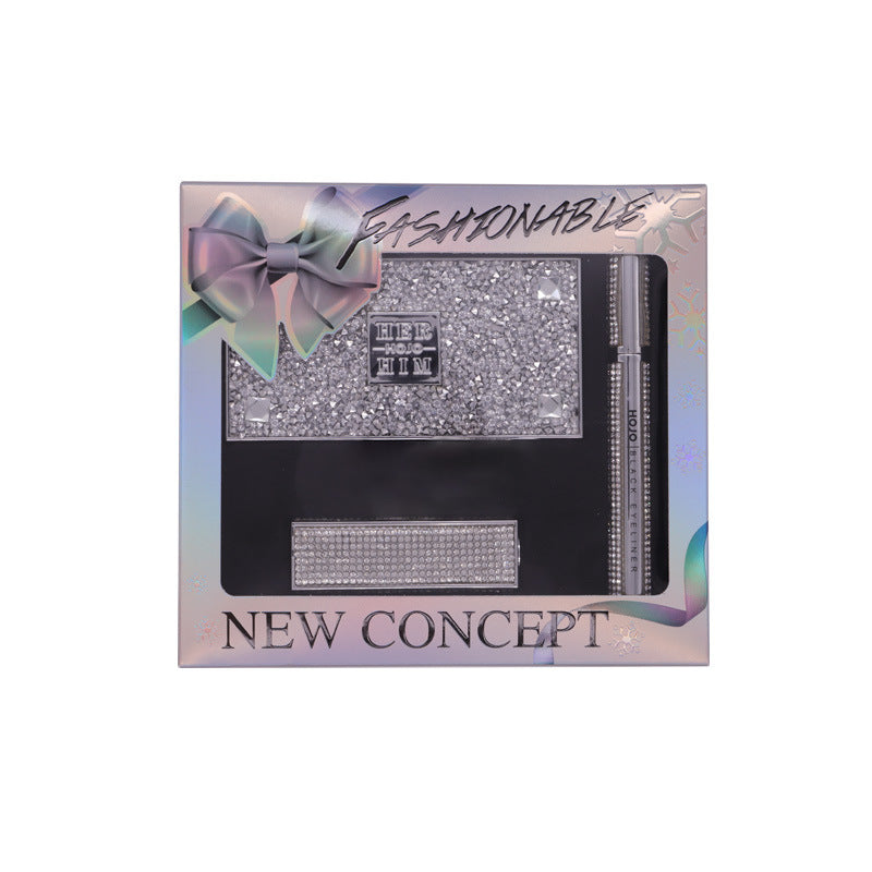 Choubery Champagne 3-Piece Cosmetic Set (compact+Lipstick+Eyeliner)
