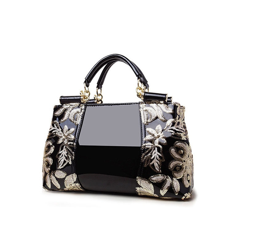 Choubery Metallic Floral Accessory Bag