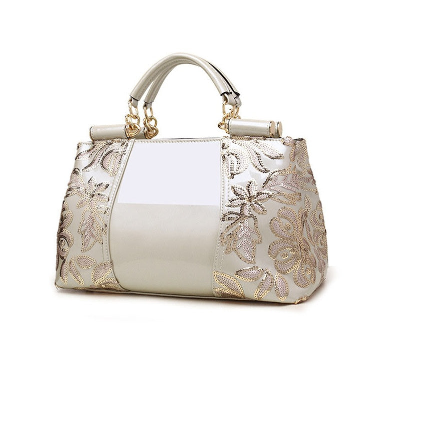 Choubery Metallic Floral Accessory Bag