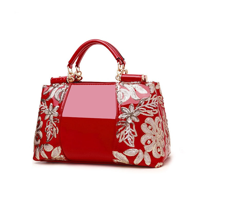 Choubery Metallic Floral Accessory Bag