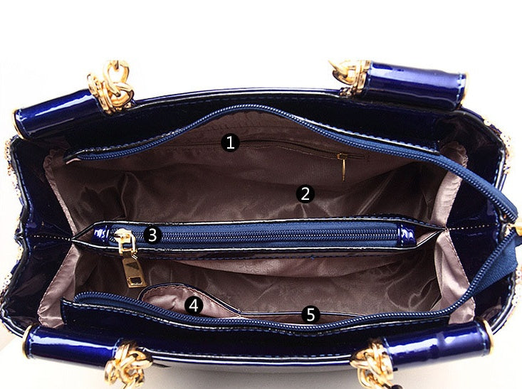 Choubery Metallic Floral Accessory Bag