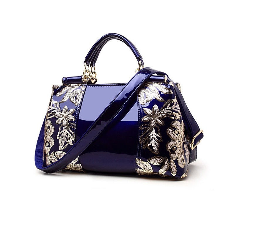 Choubery Metallic Floral Accessory Bag