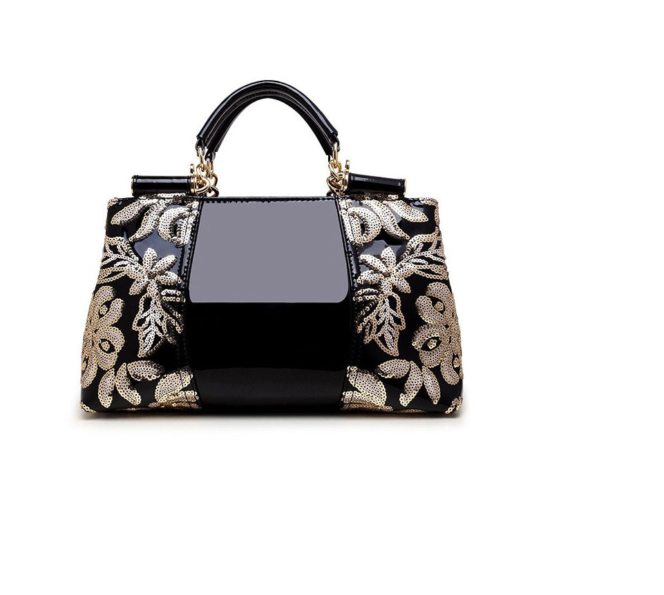Choubery Metallic Floral Accessory Bag