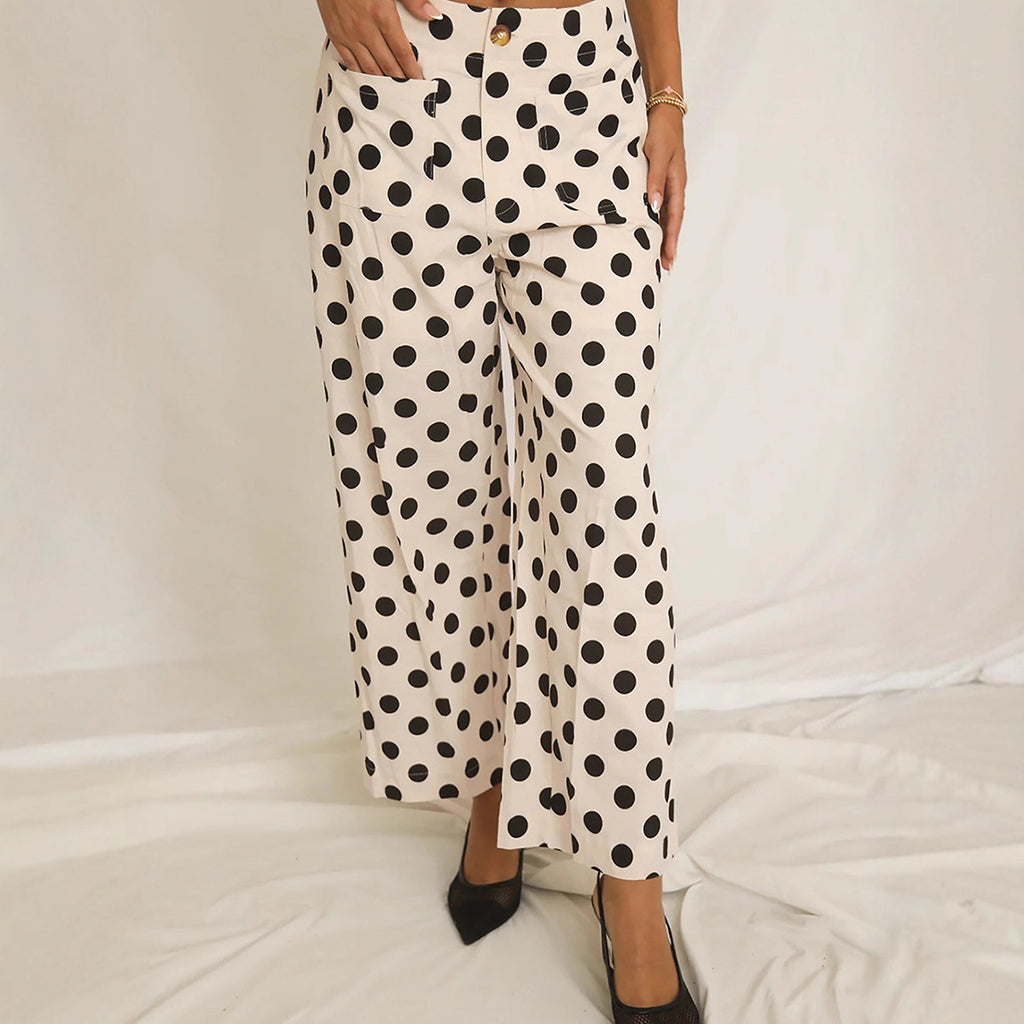 Choubery Casual Glam Playful Polka-dot Pants