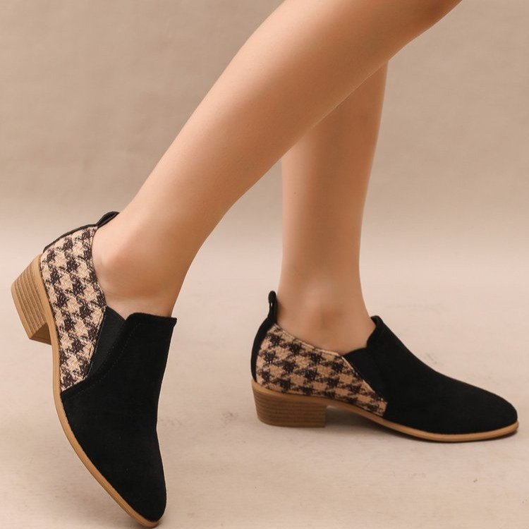 Choubery Casual Class Checkered Ankle Boots